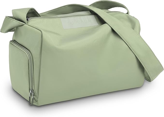Women's Mini Gym Bag Crossbody, Everyday Sling Duffel with Shoe Compartment & Wet Pocket, Water-Resistant Travel Bag, Olive Green