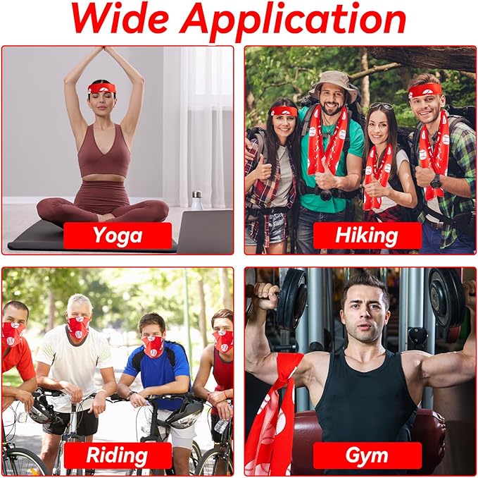 30Pcs Baseball Softball Cooling Towels for Neck and Face 40 x 12 Inch Baseball Sports Team Gifts Microfiber Breathable Workout Ice Towel Sweat Chilly Bulk Neck Wraps for Athletes Gym Camping Red
