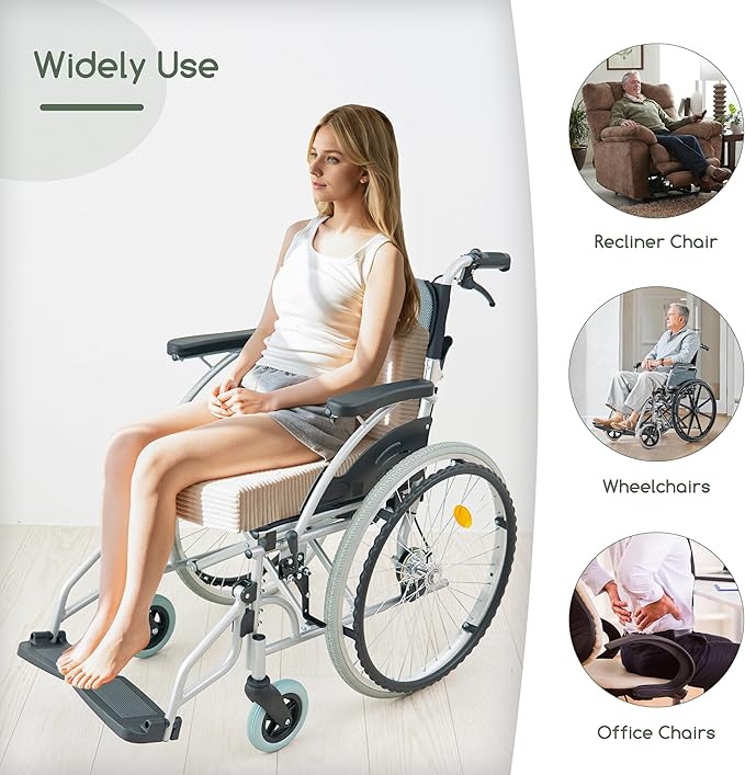 HIGOGOGO Corduroy Recliner Chair Cushion with Lumbar Support Pillow Soft Non-Slip 4" Thick Seat Pad Prevent Buttocks & Back Pain in Seniors (Beige, 21" Backrest)