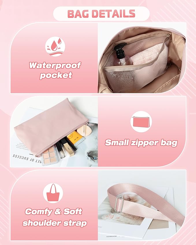 Smasrob Small Gym Bag with Yoga Mat Holder, Wet Pocket and a Separate Pouch, Small Gym Duffle Bag for Women with Detachable Crossbody Shoulder Strap