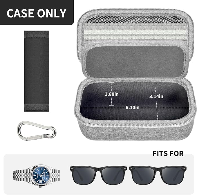 Travel Sunglass Organizer Case for Quay Polarized Sunglasses Men Women, Trendy Glasses Storage Box (Bag Only)
