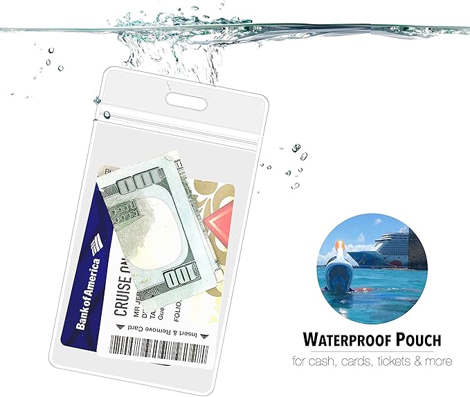 Cruise On Cruise Lanyard for Ship Cards – 2-Pack Retractable Badge & Waterproof Key Card Holder for Ship Cards – Cruise Essentials 2026-2027, Perfect for Travel & Vacation (Blue Ship & Royal)