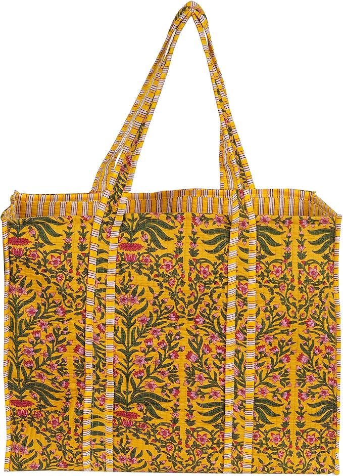 Marubhumi Women Lightweight Travel Bag Purse Cotton Shoulder Tote Bag For Shopping Grocery & Beach Bag