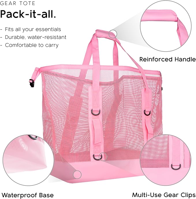 MISSION Boat Gear CASSI Heavy-Duty Outdoor Tote and Waterproof Marine-Grade Mesh Boat Bags