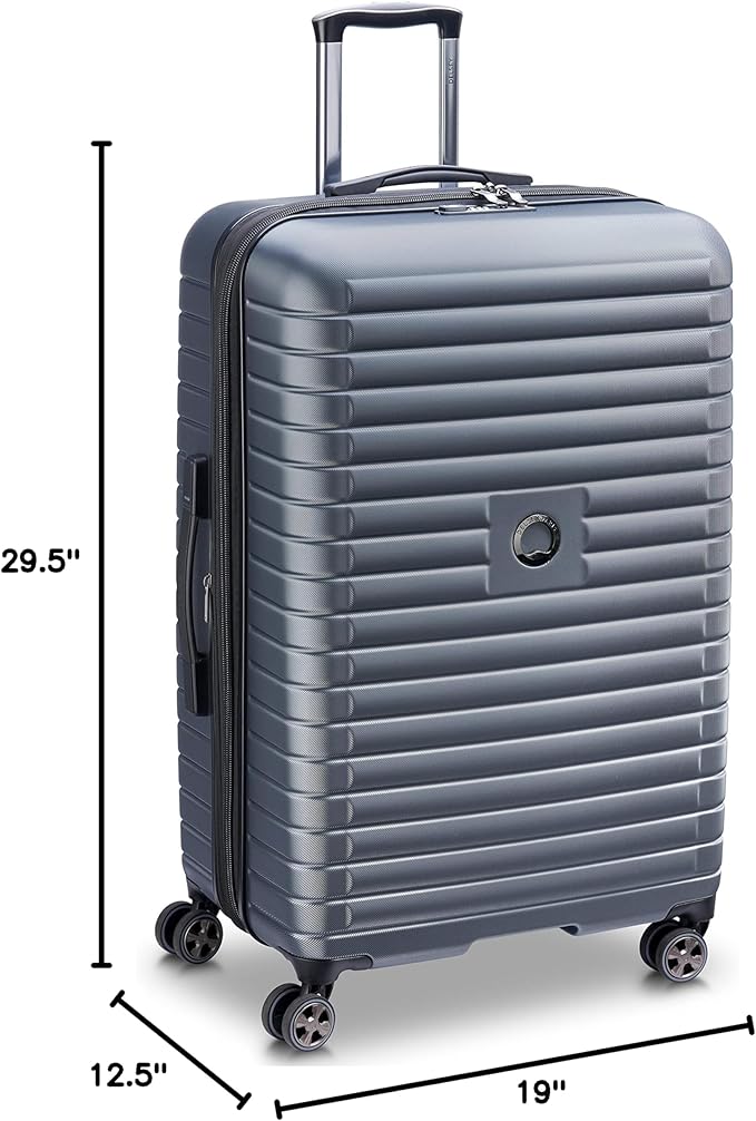 DELSEY PARIS Cruise 3.0 Hardside Expandable Luggage with Spinner Wheels, Graphite, 3 Piece Set (20/24/28)