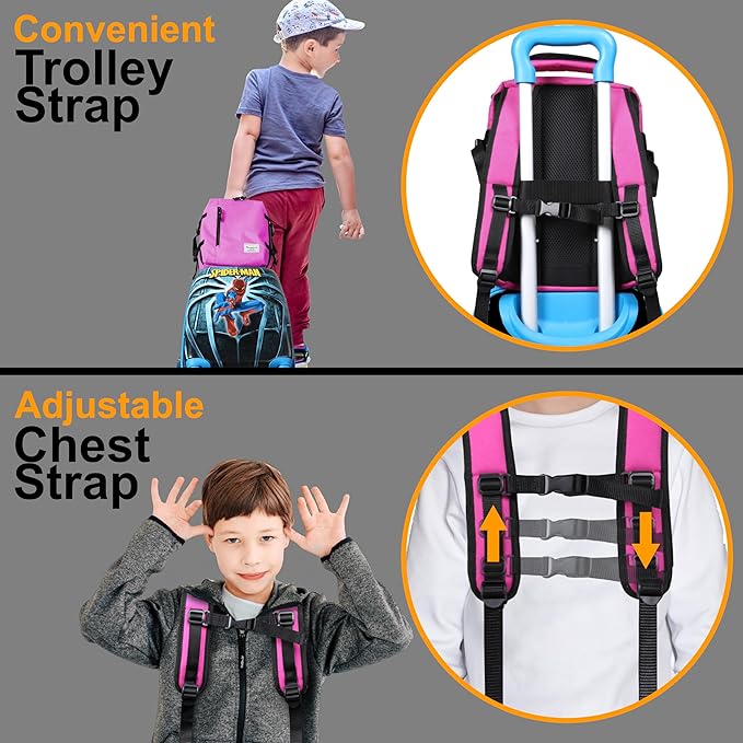 Kids Travel Backpack for Ages 3-6 | Lightweight Suitcase Style Carry-On | 10L Weekender with Tablet Sleeve & Chest Strap | Orchid