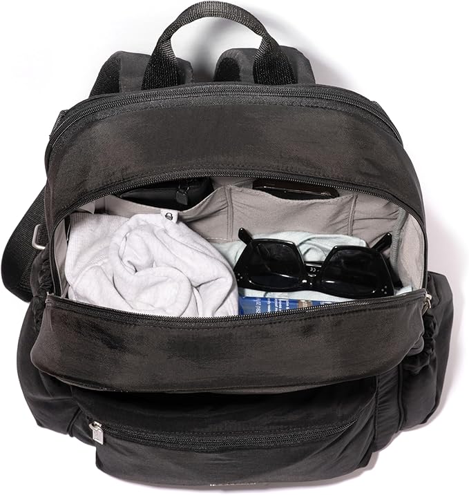 Baggallini Securtex Anti-Theft Laptop Backpack, Black
