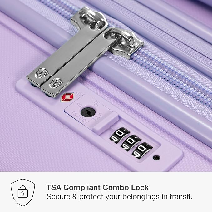 Traveler's Choice Pagosa Hardshell Expandable Luggage with Spinner Wheels, Lavender, 30-Inch Large