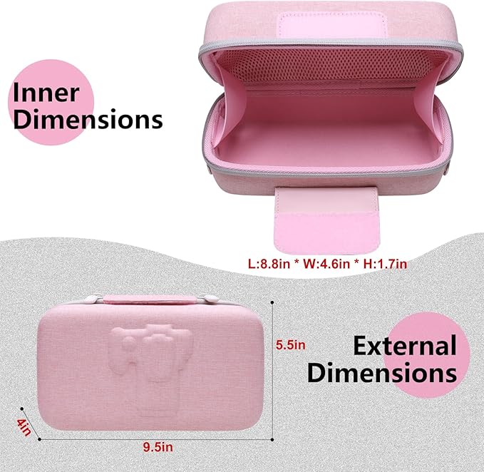 LTGEM Camera Case for Canon EOS Rebel T7 / R50 / R100 / R50 V / T6 / R8 / R10 / RP / SL3 / R5 / T100 DSLR SLR Camera and 18-55mm/18-45mm Lens with Shoulder Strap, Pink
