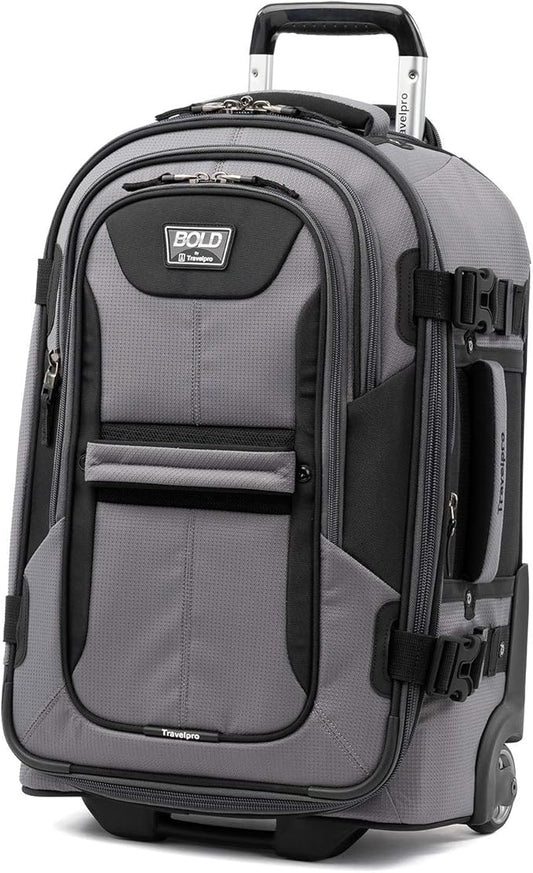 Travelpro Bold Softside Expandable Carry on Rollaboard Luggage, Carry on 22-Inch, Grey/Black