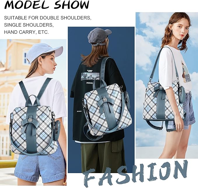 ZOCAI Backpack Purse for Women Fashion Backpack Purses PU Leather Daypacks Anti-Theft Shoulder Bag Satchel Purse