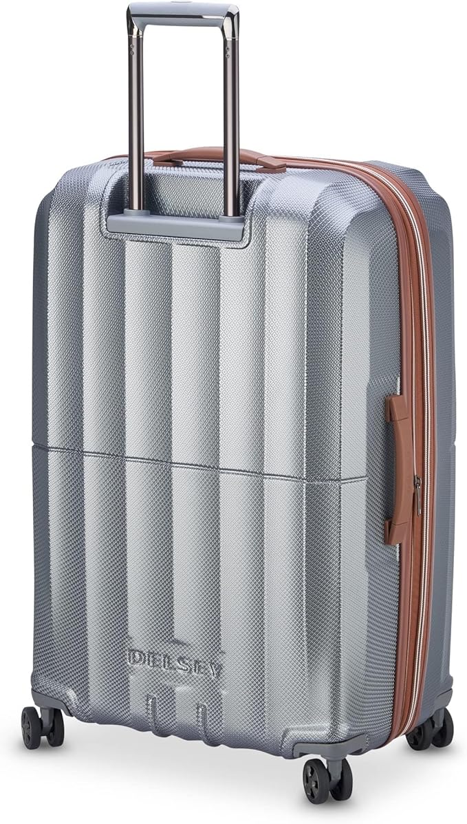 DELSEY PARIS Carrousel Hardside Expandable Luggage with Spinner Wheels, Graphite, Checked-Large 28 Inch