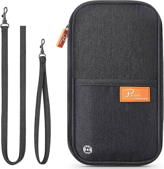 VanFn RFID Travel Passport Wallet, Family Passport Holder, Trip Document Organizer P.Travel Series