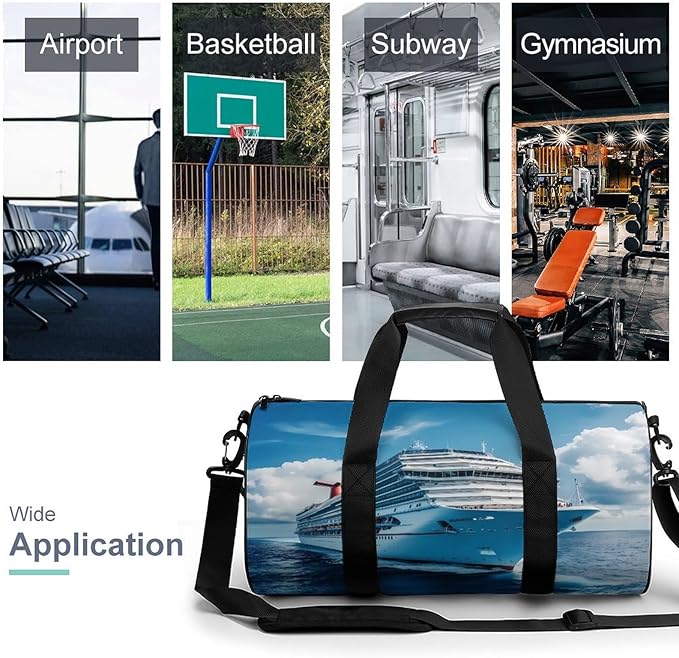 Big Carnival-Cruise Ship Gym Bag Travel Duffel Bag Lightweight Carry On Bags Weekender Bags for Women Men