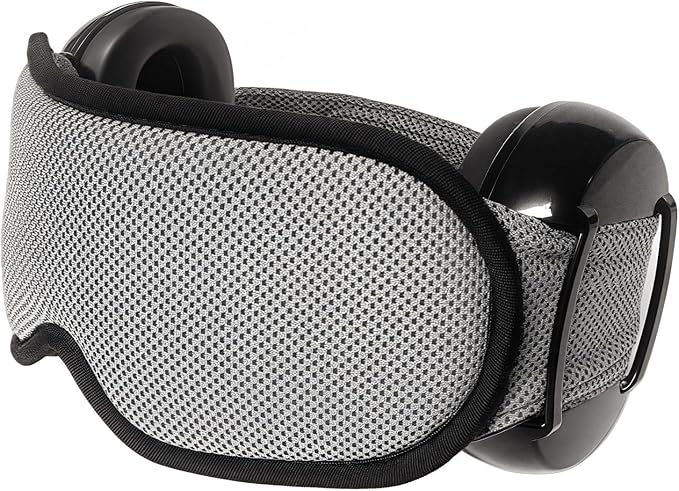 Noise Reduction Ear Muffs Eye Mask for Sleeping Set, Noise Cancelling Earmuffs 3D Light Blocking Sleep Mask Set