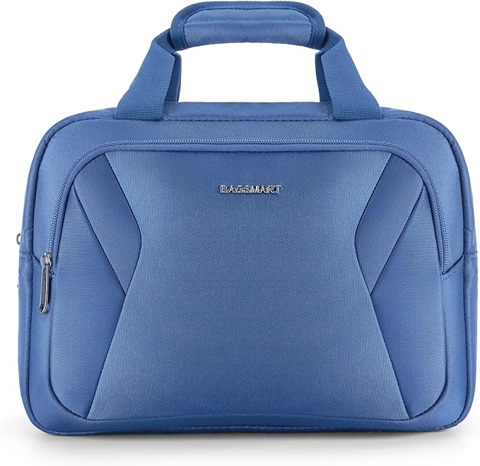 BAGSMART 2 Piece Carry On Luggage Set, PC Hardside Suitcase Airline Approved, 20 Inch Spinner Wheels Travel Luggage Hard Shell with Duffle Bag for Men Women, Blue