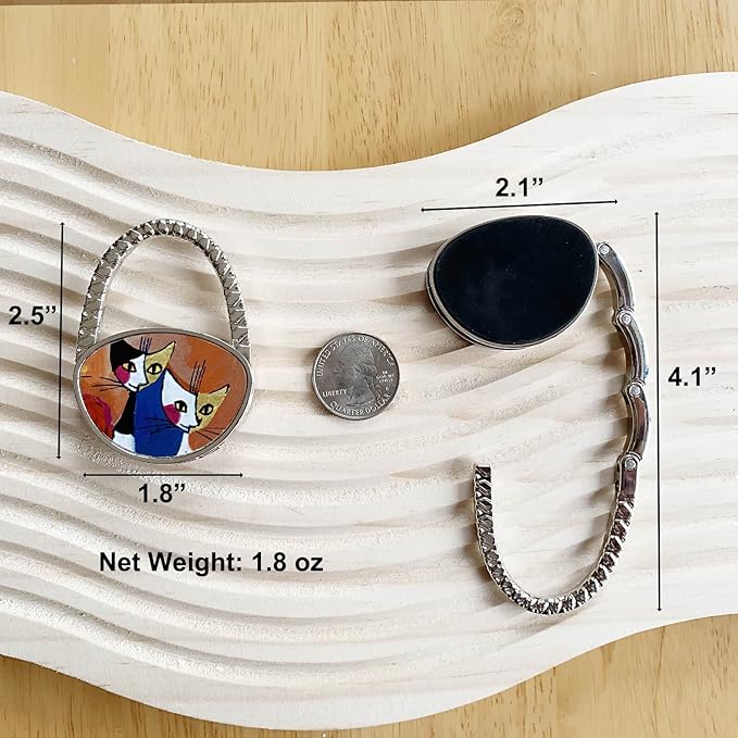 KSMD Portable Purse Hanger - Foldable Table Hooks for Bars, Desk, and Handbag Storage