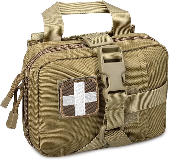 LIVANS Tactical IFAK Pouch, Rip Away Molle First Aid Bag Tear-Away Medical Pouch Emergency EMT Bag for Travel Outdoor Hiking(Pouch Only, First Aid Kits NOT Included)