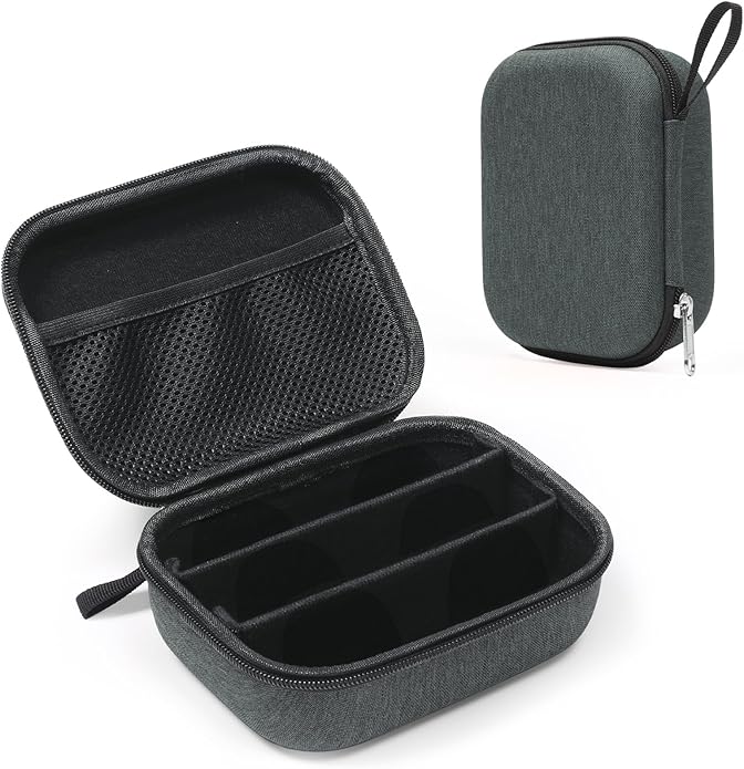 Bukere Travel Sunglasses Organizer Glasses Case, 3 Adjustable Slot for Multiple Eyeglasses, Hard Eyewear Box for Men Women