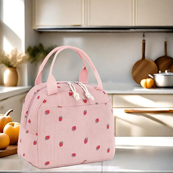 LEDAOU Lunch Box for Women Insulated Lunch Bag Cute Lunchbox Compact Cooler Thermal Reusable Lunch Tote for Work School Picnic Travel