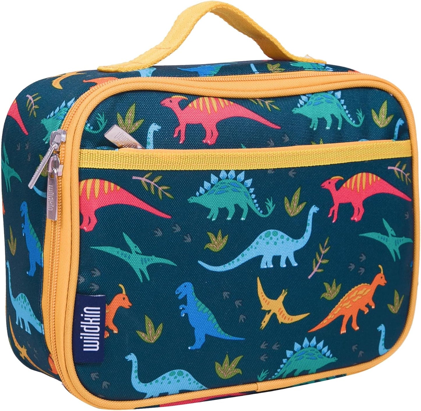 Wildkin Kids Insulated Lunch Box – Durable and Reusable for School & Travel - Jurassic Dinosaurs