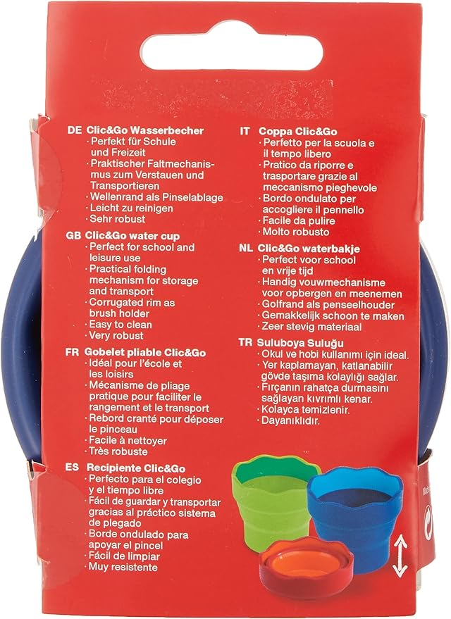 Faber Castell Plastic Click and Go Water Cup, Blue