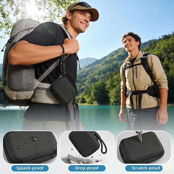 Digital Camera Case Compatible with CAMKORY Digital Point and Shoot/for KODAK PIXPRO FZ45/55 16MP Vlogging/for VAHOIALD FHD 1080P/for IWEUKJLO/for Nsoela, Holder for SD Card More (Black)