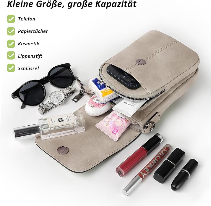 TANTOMI Small Crossbody Bags for Women, Small Purses with Card Slots Phone Purse Wide Adjustable Strap