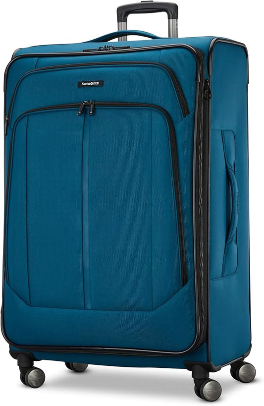 Samsonite Ascella 4 Large Checked Suitcase - Cerulean Blue