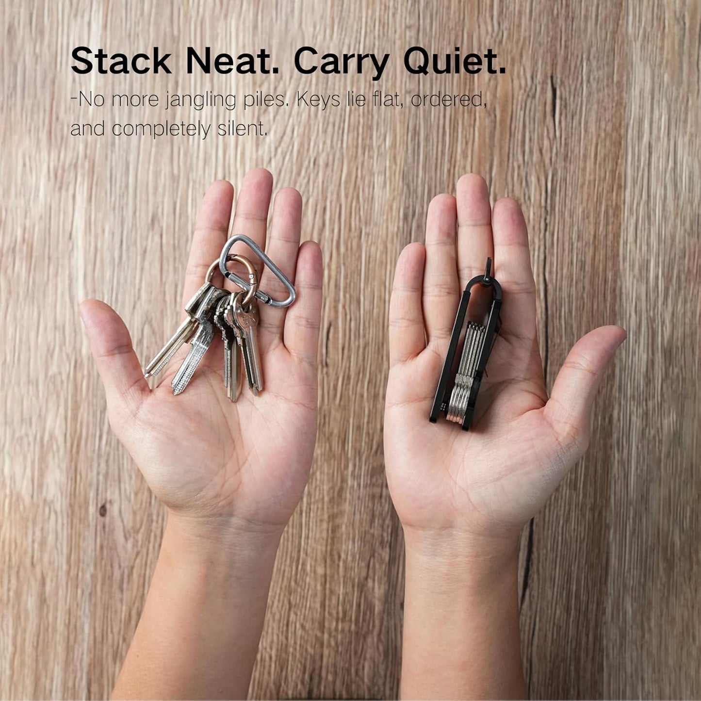 Metallic Key Organizer - Aluminum Key Organizer holder, Minimalist Innovative Keychain.