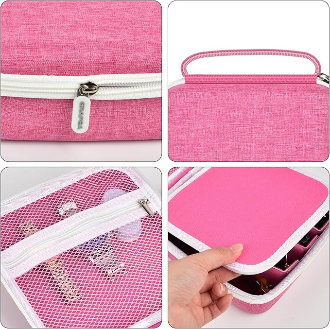Travel Sunglass Organizer Case for Quay Polarized Sunglasses Men Women, Trendy Glasses Storage Box (Bag Only)