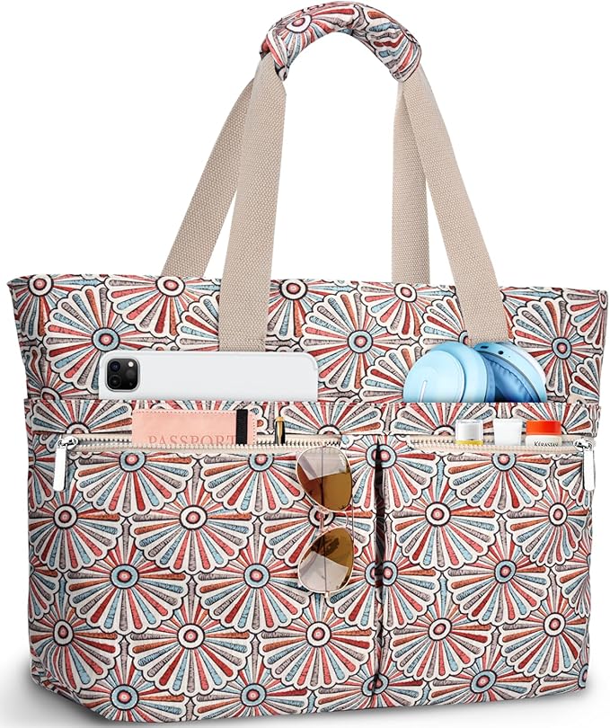 HUANLANG Large Beach Bags for Women Pool Bag with Zipper, Waterproof Sandproof Beach Tote Travel Bag with Wet Pocket | Waterproof, Large capacity, Dry/wet separation, Durable fabric, Cooling function, sandproof