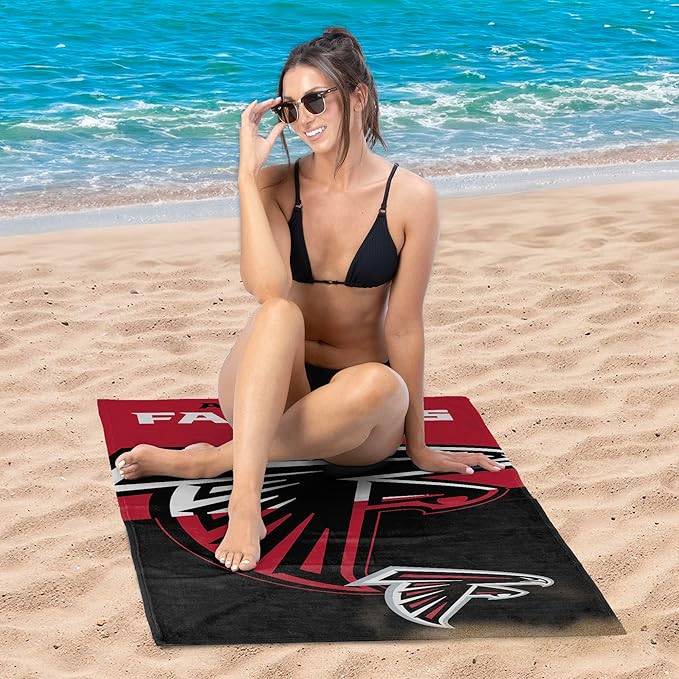 Northwest NFL Oversized Microfiber Beach Towel, 60 x 70 Inches – Quick Dry, Sand Resistant, Lightweight, Highly Absorbent, Shibori Design