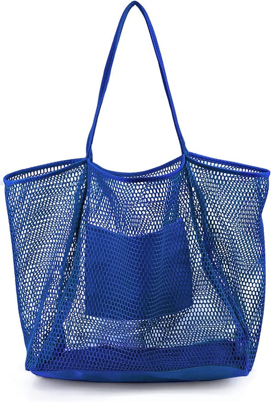 HOXIS Mesh Beach Tote Womens Shoulder Handbag