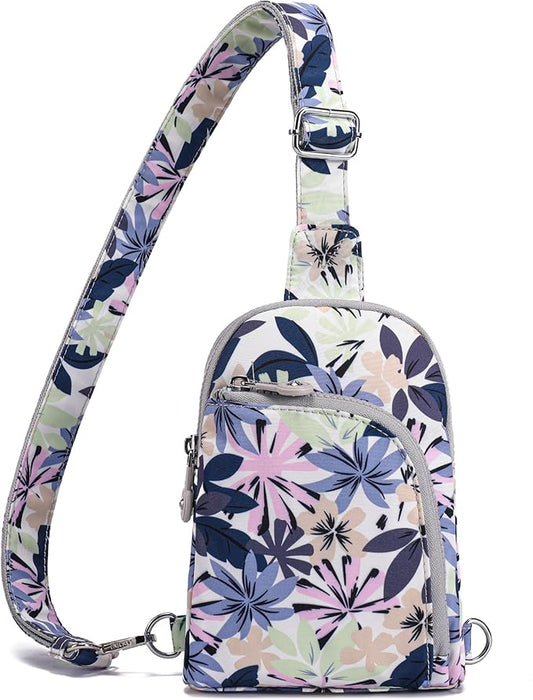 Haytijoe RFID Anti-Theft Sling Bag for Women, Small Crossbody Travel Purse with Locking Zippers, Lightweight Everyday Bag