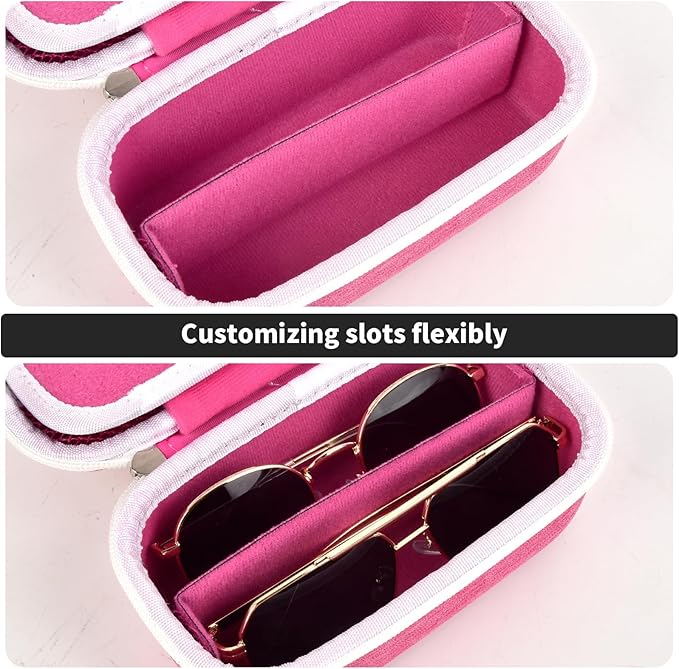 Travel Sunglass Organizer Case for Quay Polarized Sunglasses Men Women, Trendy Glasses Storage Box (Bag Only)