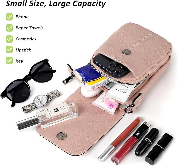 TANTOMI Small Crossbody Bags for Women, Small Purses with Card Slots Phone Purse Wide Adjustable Strap