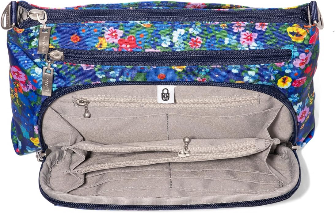 Baggallini Original Everyday 11x7.5 Crossbody Bags Rfid Protected Lightweight Nylon Zippered Travel Purse