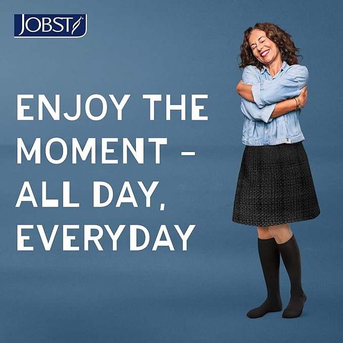JOBST ACTIVA Athletic 15-20 mmHg Compression Socks Knee High, Closed Toe
