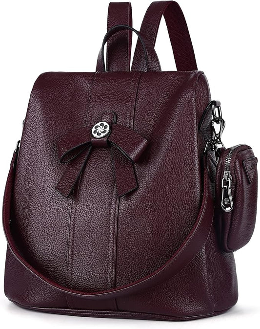 ZOCAI Backpack Purse for Women Fashion Backpack Purses PU Leather Daypacks Anti-Theft Shoulder Bag Satchel Purse