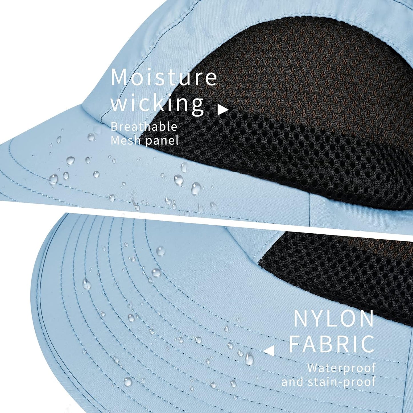 Sun Hat for Men Women with Neck Flap,UPF 50+ UV Protective Hiking Fishing Hats,Wide Brim Sun Hat for Women&Men