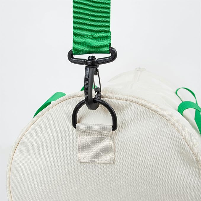 Dance Duffle Bag for Girls,Toddler Teens with Chenille Patches,Cute Ballet, Cheer, Gymnastics Class Bag for Kids, Toddler Girls,Teens,16.5"Lx9"Wx9"H Large Capacity Overnight Travel Bag (Green&Cream)