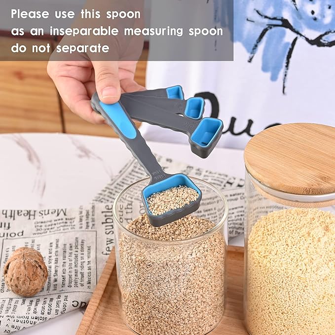 Smithcraft Silicone Measuring Cups and Spoons Set 8, Collapsible Measuring Cups Set for Baking & Kitchen Colorful Measure