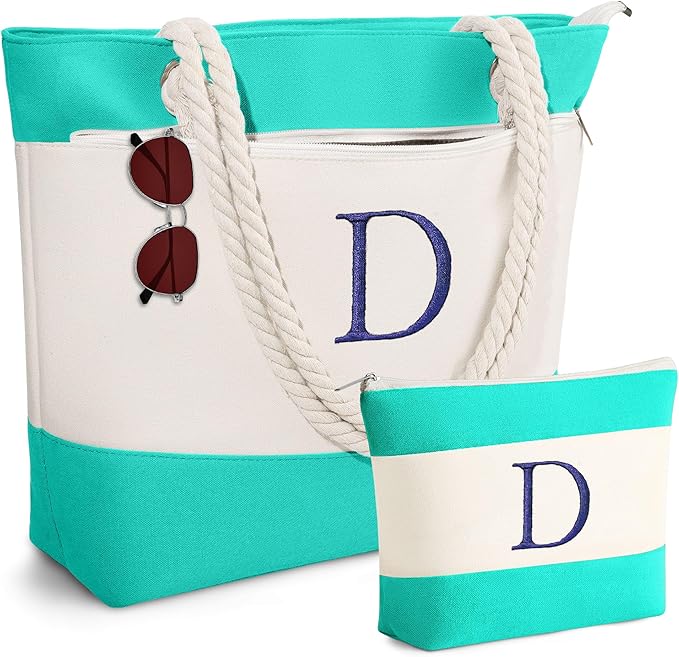 YOOLIFE Beach Bags for Women - Travel Canvas Beach Tote, Pool Waterproof Bag, Travel Essentials, Gifts for Women Birthday
