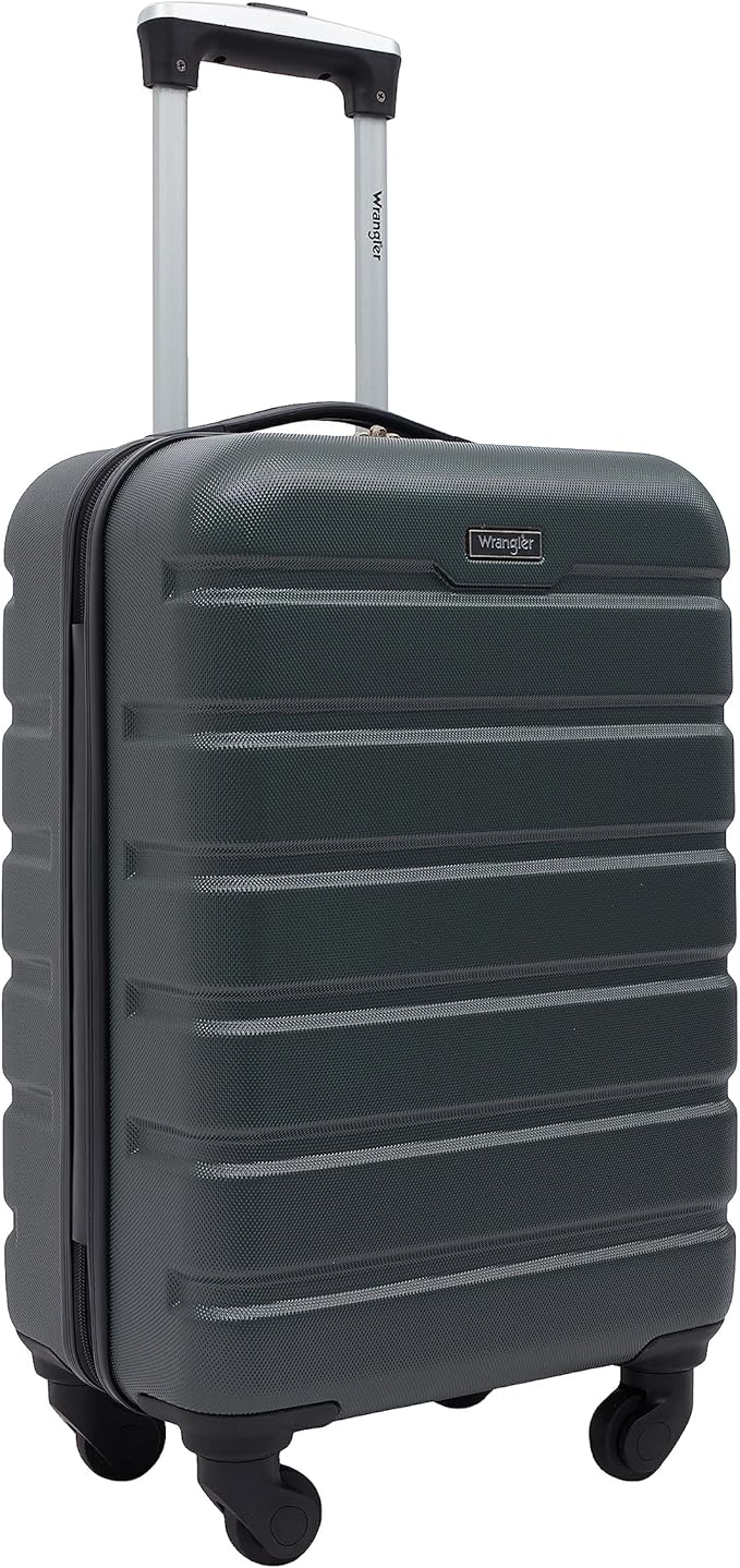 Wrangler 22" Hardside Spinner Carry-On Luggage, Olive