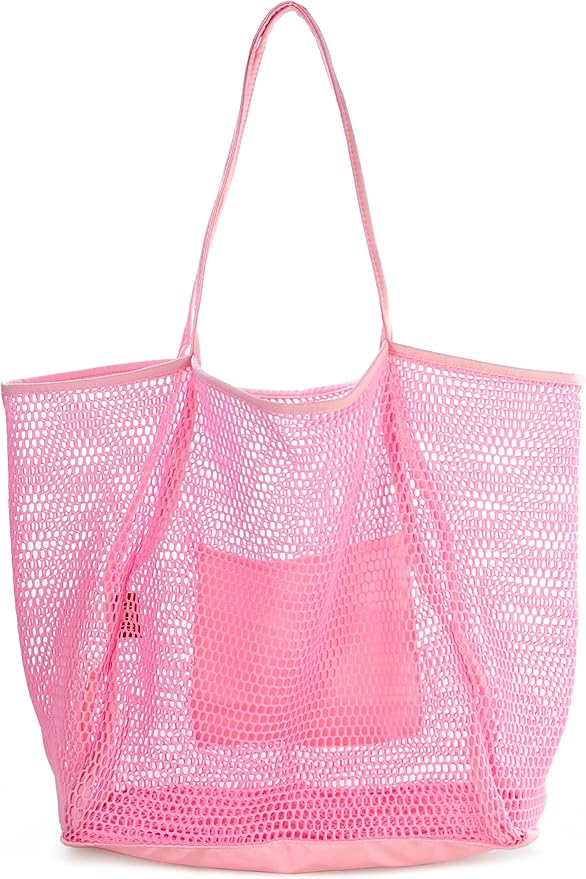 HOXIS Mesh Beach Tote Womens Shoulder Handbag