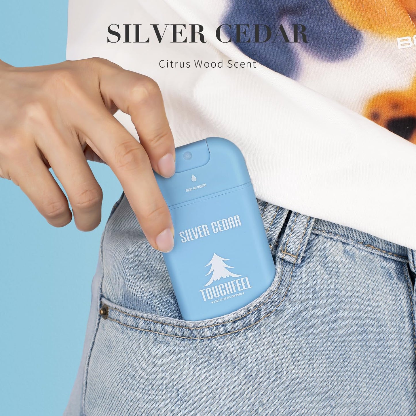 Power Mist Hand Sanitizer Spray, Scented Hydrating Hand Sanitizers Travel Size Refillable, Pocket Portable 3-Pack (Silver Cedar) 0.93Fl Oz 460-Sprays Each