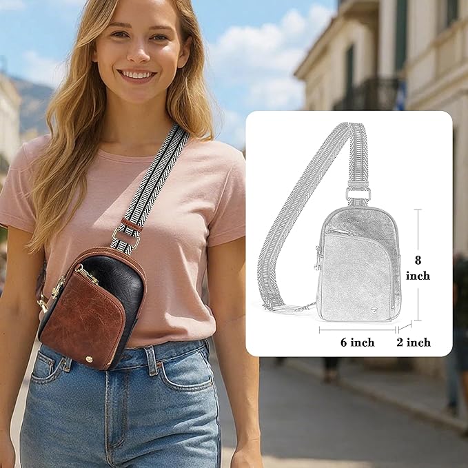 Haytijoe RFID Anti-Theft Sling Bag for Women, Small Crossbody Travel Purse with Locking Zippers, Lightweight Everyday Bag