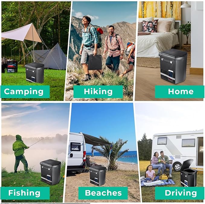 2026 Upgraded XL Portable Toilet for Adults,Tall Camping Toilet with Lid and Convenient Carry Bag, Portable Potty for Camping, Hiking, Car Travel,Truck, RV, Boating, Road Trips, Beach