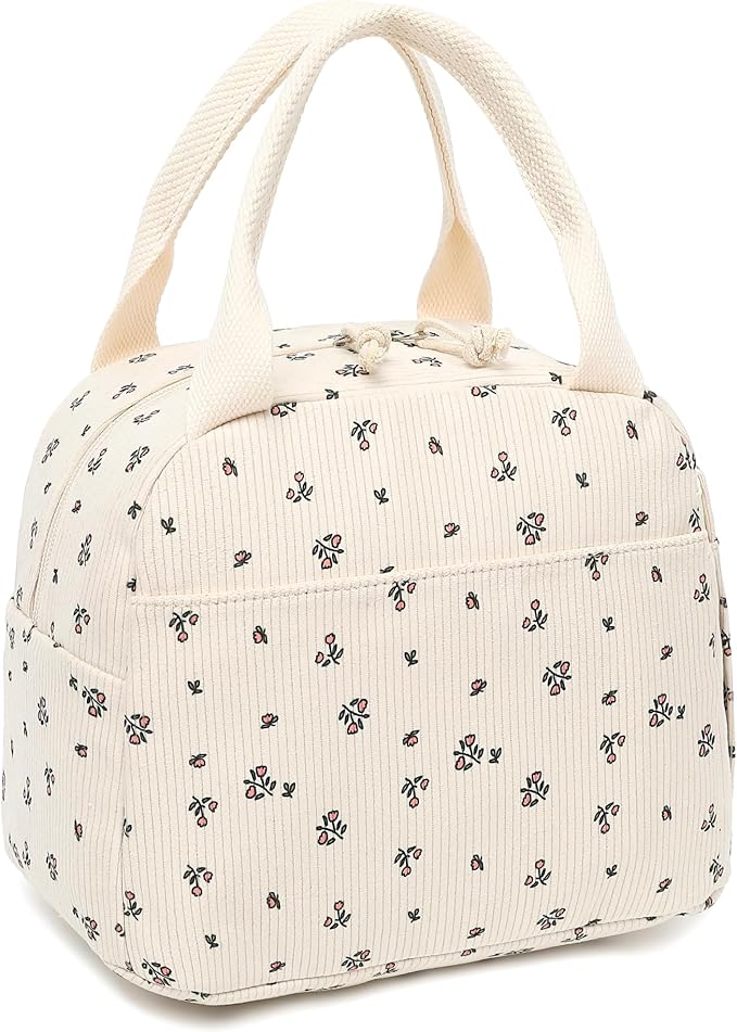 LEDAOU Lunch Box for Women Insulated Lunch Bag Cute Lunchbox Compact Cooler Thermal Reusable Lunch Tote for Work School Picnic Travel